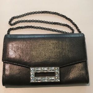 Mary Norton Gun Metal Grey Jeweled Evening Purse